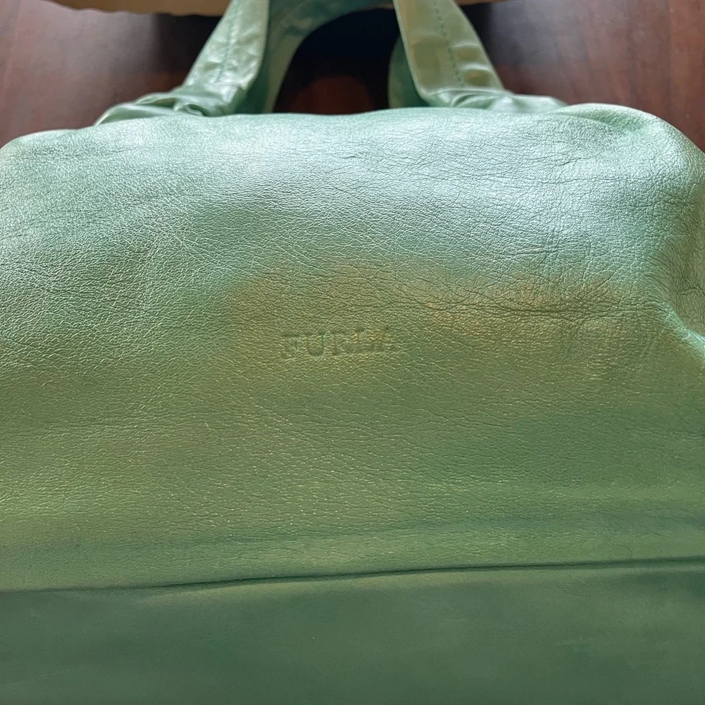 Furla Turquoise Leather Shoulder Bag - Picture 4 of 13